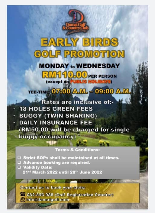 Early Birds Golf Promotion Damai Golf and Country Club
